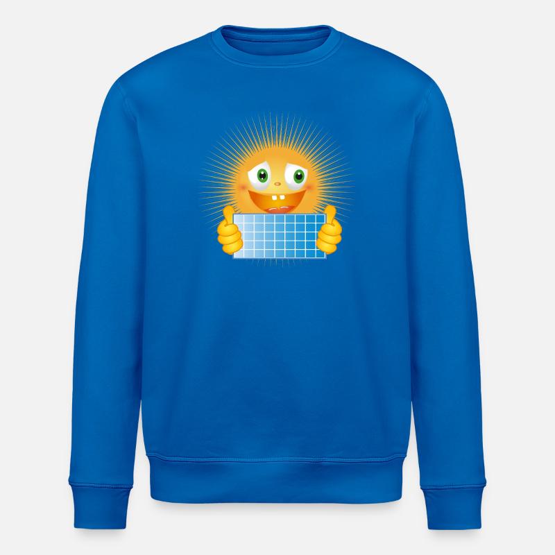 Soleil éclatant avec panneau solaire - Sweat bio ROLLER Stanley/Stella Unisexe - bleu roi