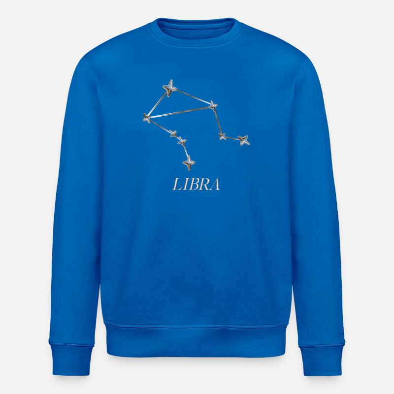 Libra Constellation – Silver Minimal Constellation - Stanley/Stella ROLLER Unisex Organic Sweatshirt - royal blue