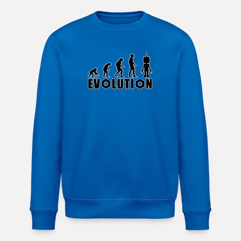 Evolution from human to android - Stanley/Stella ROLLER Unisex Organic Sweatshirt - royal blue