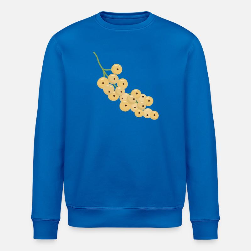 Illustration de grappe de groseille blanche - Sweat bio ROLLER Stanley/Stella Unisexe - bleu roi