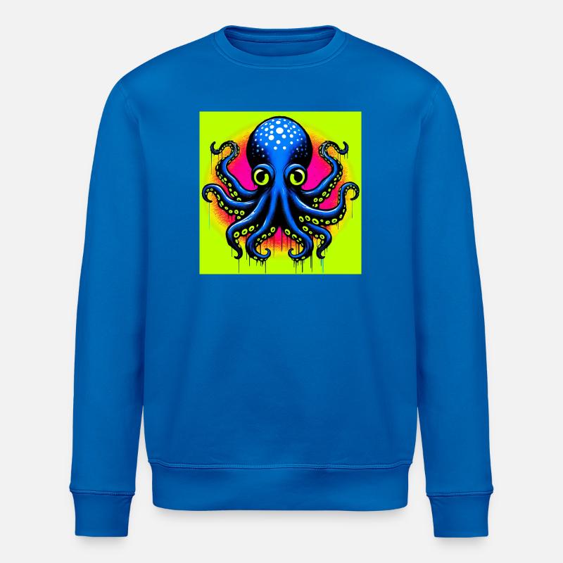 Octopus - Stanley/Stella ROLLER Unisex Organic Sweatshirt - royal blue