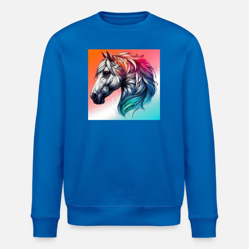 Pferd - Stanley/Stella Unisex Bio-Sweatshirt ROLLER - Königsblau