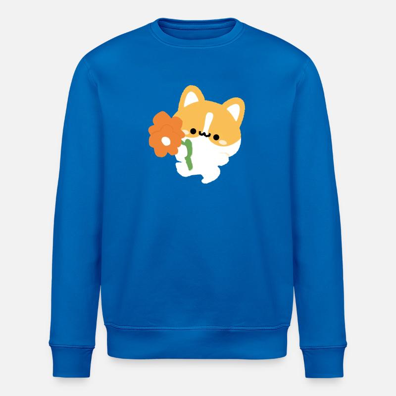 Corgi romantique - Sweat bio ROLLER Stanley/Stella Unisexe - bleu roi