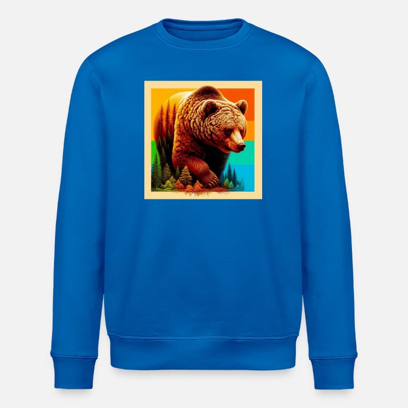 ours - Sweat bio ROLLER Stanley/Stella Unisexe - bleu roi