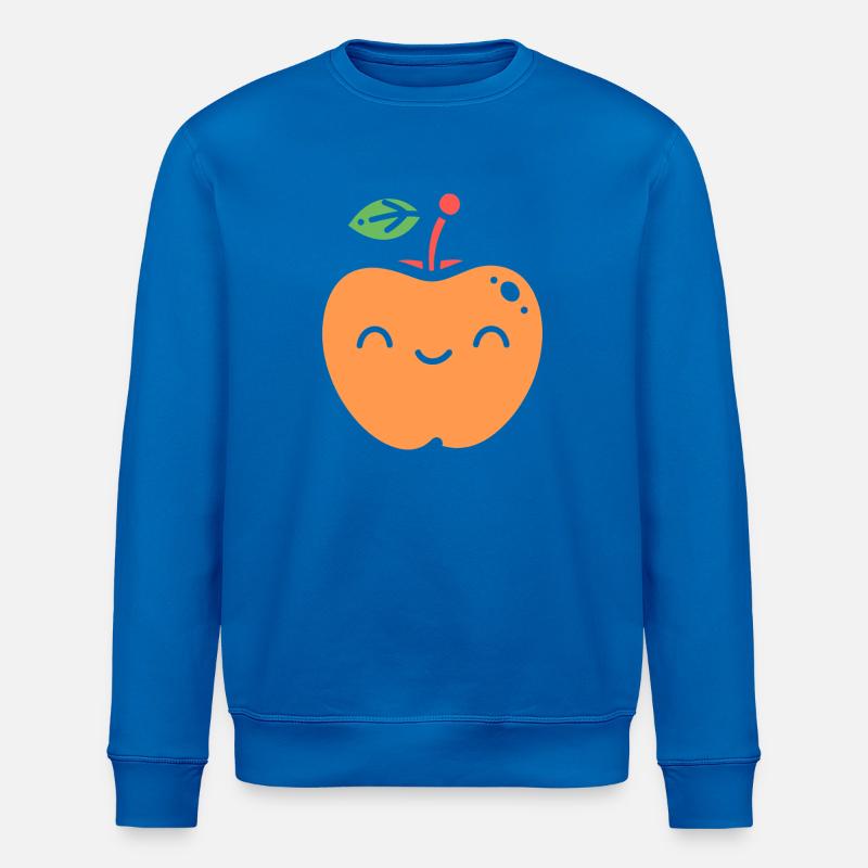 Pomme Joyeuse Illustrée Nectarine - Sweat bio ROLLER Stanley/Stella Unisexe - bleu roi