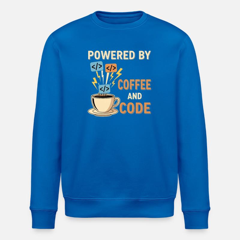 Programmer Coffee Motif Design - Stanley/Stella ROLLER Unisex Organic Sweatshirt - royal blue