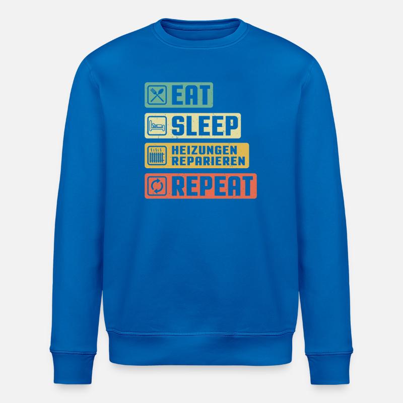 Heating Engineer Heating Construction Plumber Plumber - Stanley/Stella ROLLER Unisex Organic Sweatshirt - royal blue