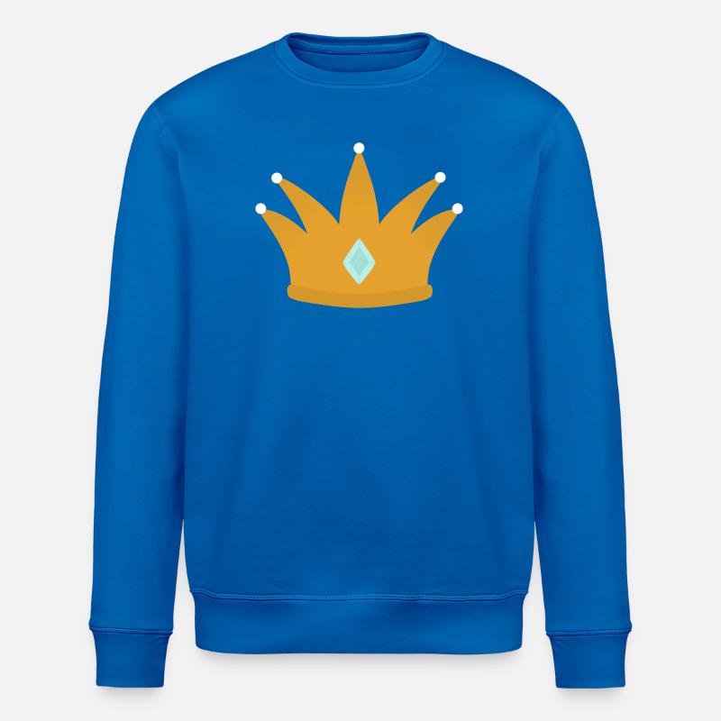 Couronne élégante avec accent de bijoux - Sweat bio ROLLER Stanley/Stella Unisexe - bleu roi