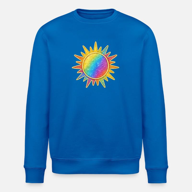 Lebendiges Regenbogen-Sunburst-Design - Stanley/Stella Unisex Bio-Sweatshirt ROLLER - Königsblau