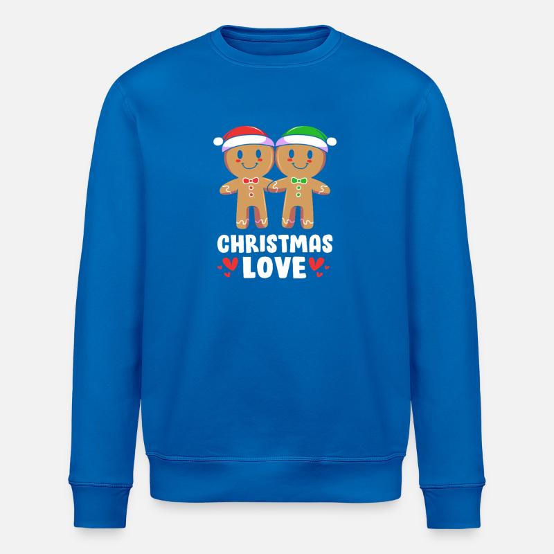 Weihnachten Lebkuchen Lebkuchenmann Gingerbread - Stanley/Stella Unisex Bio-Sweatshirt ROLLER - Königsblau