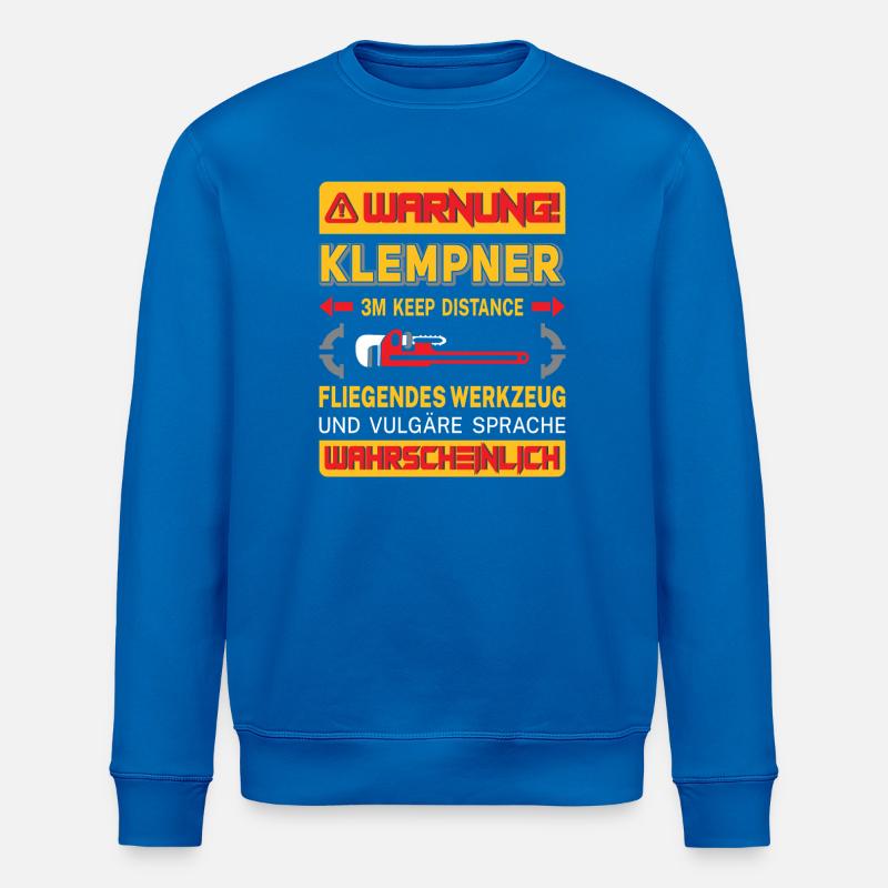 Heating Engineer Heating Construction Plumber Plumber - Stanley/Stella ROLLER Unisex Organic Sweatshirt - royal blue