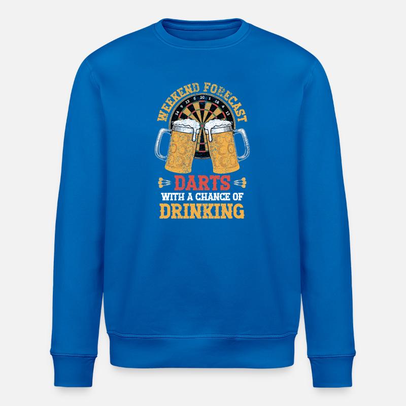 Beer Dartboard Drinking Tee - Stanley/Stella ROLLER Unisex Organic Sweatshirt - royal blue