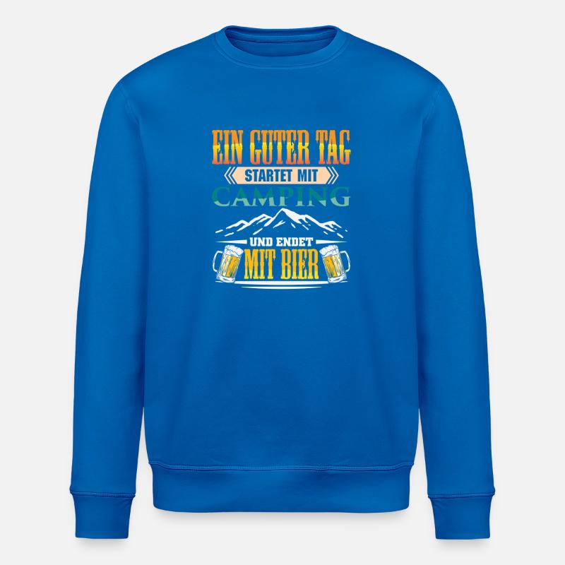 Camper Camping Wohnwagen Spruch - Stanley/Stella Unisex Bio-Sweatshirt ROLLER - Königsblau