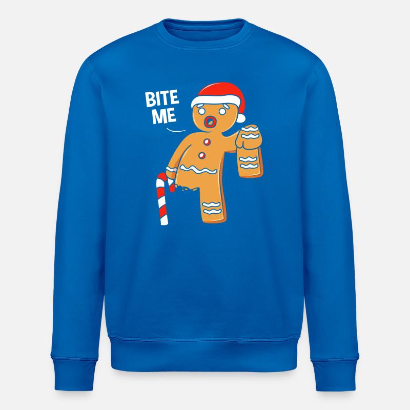 Gingerbread Man Christmas Gingerbread Lebkuchen - Stanley/Stella ROLLER Unisex Organic Sweatshirt - royal blue
