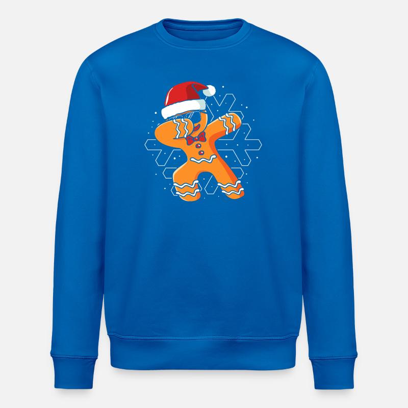 Weihnachten Lebkuchen Lebkuchenmann Gingerbread - Stanley/Stella Unisex Bio-Sweatshirt ROLLER - Königsblau