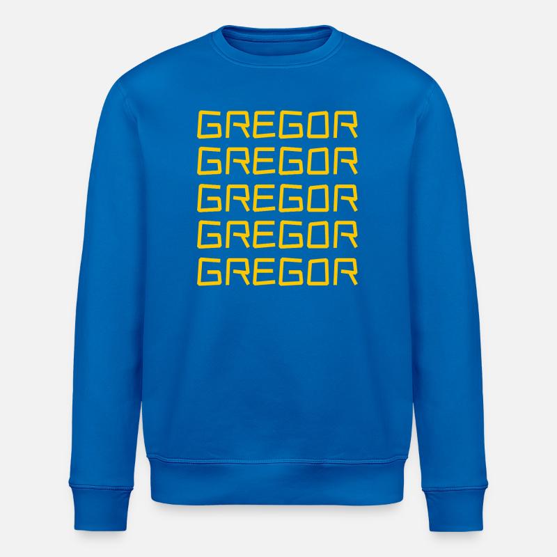 First name Gregor - Stanley/Stella ROLLER Unisex Organic Sweatshirt - royal blue