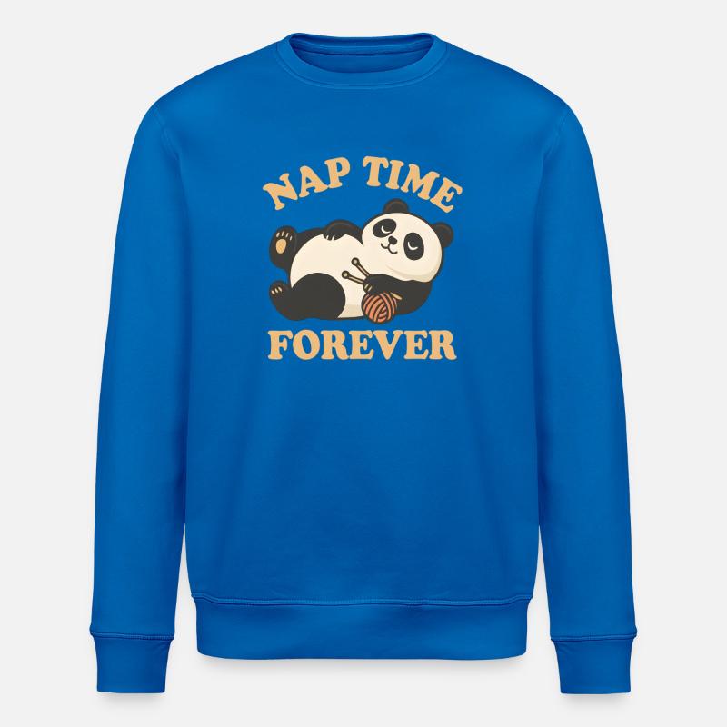 Panda – Nap Time Forever - Stanley/Stella ROLLER Unisex Organic Sweatshirt - royal blue