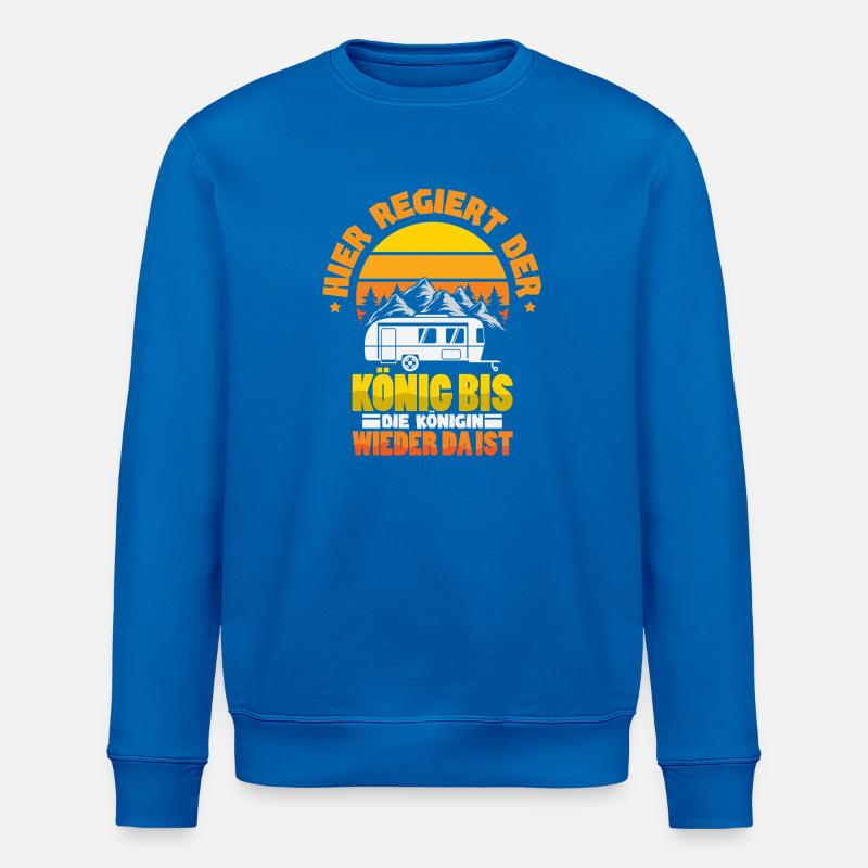 Camper Camping Wohnwagen Spruch - Stanley/Stella Unisex Bio-Sweatshirt ROLLER - Königsblau