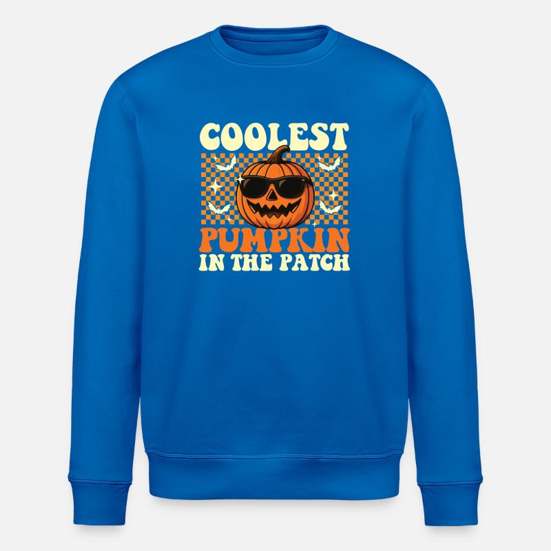 Coolster Kürbis Im Patch Halloween - Stanley/Stella Unisex Bio-Sweatshirt ROLLER - Königsblau