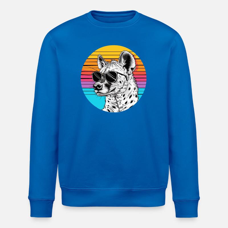Chill Gepard mit Sonnenbrille - Stanley/Stella Unisex Bio-Sweatshirt ROLLER - Königsblau