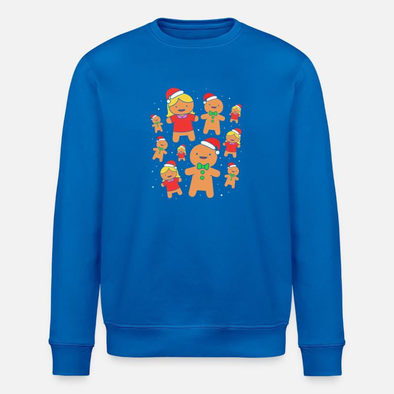 Lebkuchen Weihnachten Lebkuchenmann Gingerbread - Stanley/Stella Unisex Bio-Sweatshirt ROLLER - Königsblau