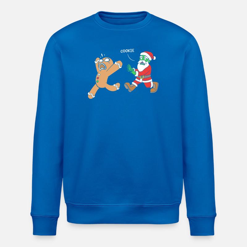 Lebkuchen Weihnachten Lebkuchenmann Gingerbread - Stanley/Stella Unisex Bio-Sweatshirt ROLLER - Königsblau