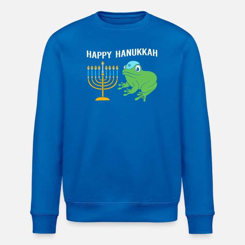 Hanoukka Hanoukka Hanoukka Grenouille - Sweat bio ROLLER Stanley/Stella Unisexe - bleu roi