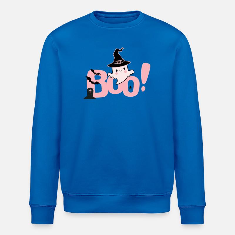 Kleiner rosa Geist - Stanley/Stella Unisex Bio-Sweatshirt ROLLER - Königsblau