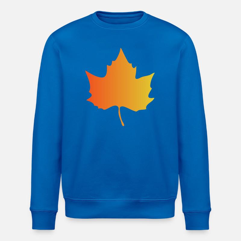 Autumn Gradient Maple Leaf - Stanley/Stella ROLLER Unisex Organic Sweatshirt - royal blue