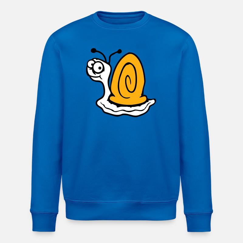 Snail anxious unsure looking back cute - Stanley/Stella ROLLER Unisex Organic Sweatshirt - royal blue