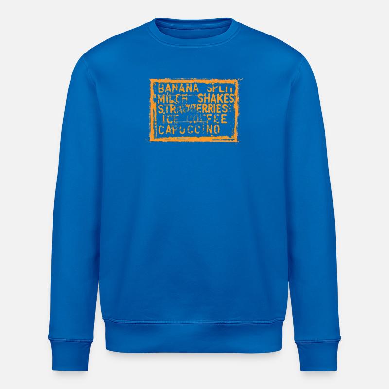 Motif de mélange Banana Split - Sweat bio ROLLER Stanley/Stella Unisexe - bleu roi