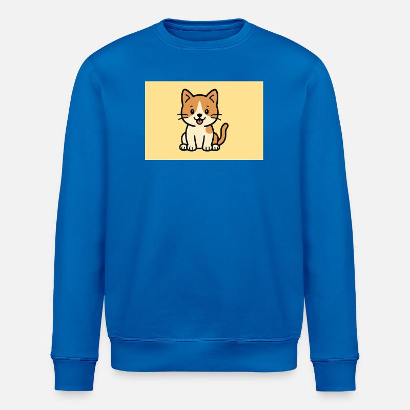 Chat - Sweat bio ROLLER Stanley/Stella Unisexe - bleu roi