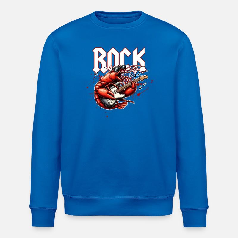 Rocker-Krabbe und E-Gitarre - Stanley/Stella Unisex Bio-Sweatshirt ROLLER - Königsblau