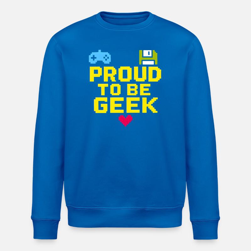 Stolzer Retro-Pixel-Geek - Stanley/Stella Unisex Bio-Sweatshirt ROLLER - Königsblau