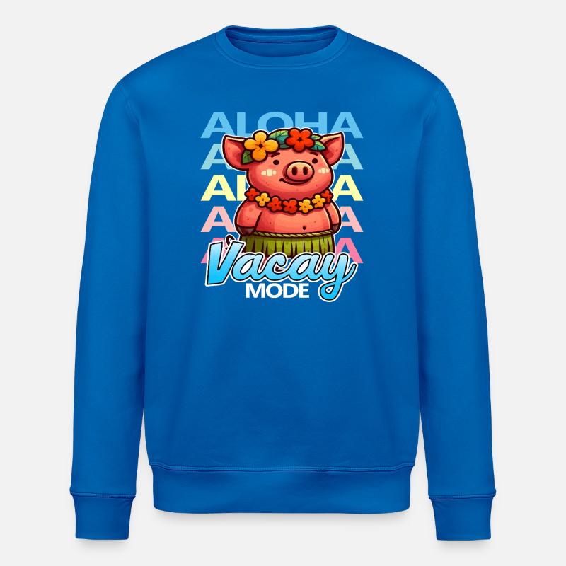 Mode Vacances Cochon Tropical - Sweat bio ROLLER Stanley/Stella Unisexe - bleu roi