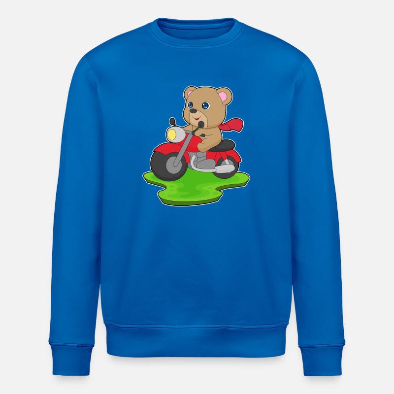 Bär Motorrad - Stanley/Stella Unisex Bio-Sweatshirt ROLLER - Königsblau