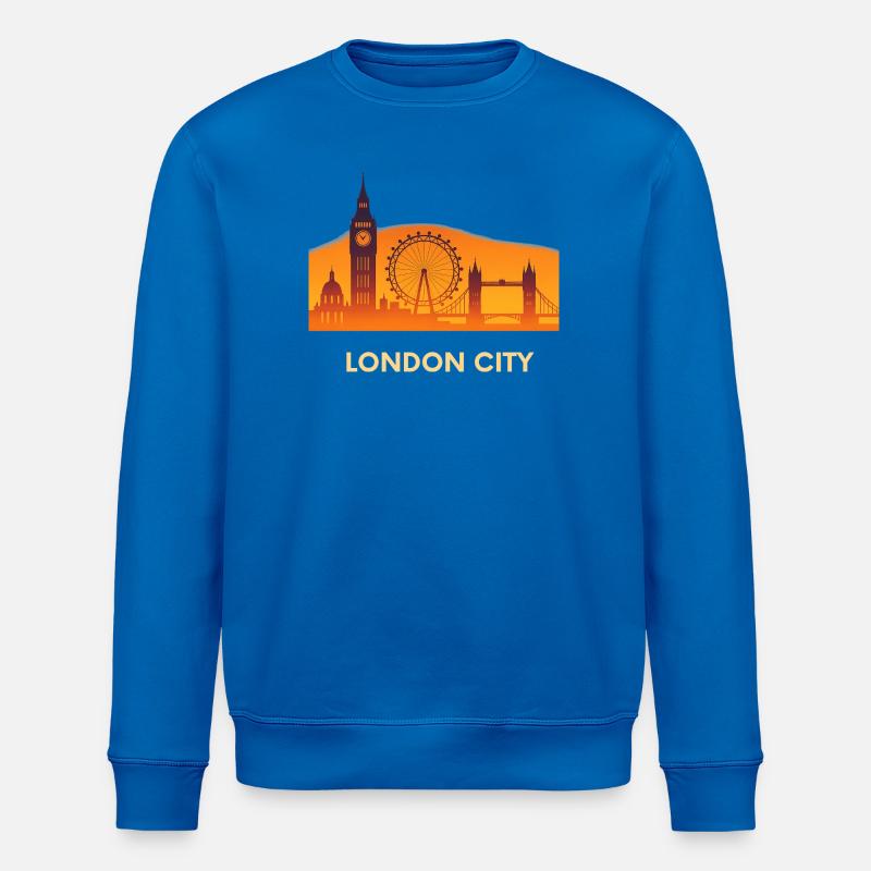 Silhouette de la ville de Londres - Sweat bio ROLLER Stanley/Stella Unisexe - bleu roi