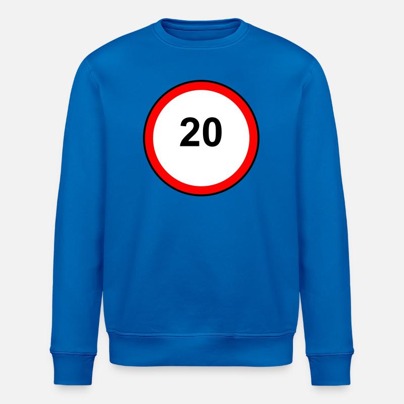 Tempo20 Schild Retro Illustration - Stanley/Stella Unisex Bio-Sweatshirt ROLLER - Königsblau