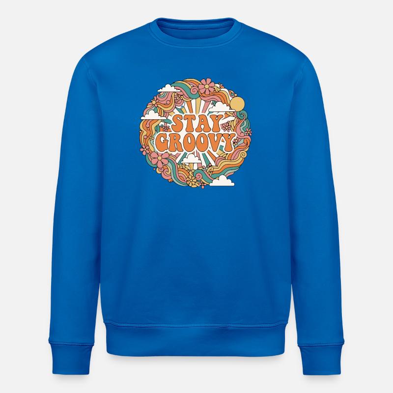 Psychedelisch Retro - Stanley/Stella Unisex Bio-Sweatshirt ROLLER - Königsblau