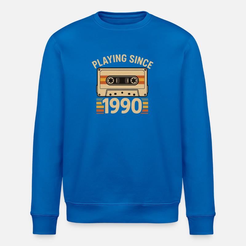 Playing Since 1990 Kassette - Stanley/Stella Unisex Bio-Sweatshirt ROLLER - Königsblau