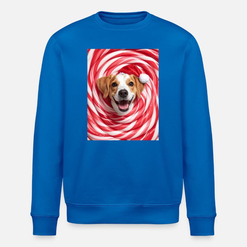 Weihnachtshund unter den Süßigkeiten - Stanley/Stella Unisex Bio-Sweatshirt ROLLER - Königsblau