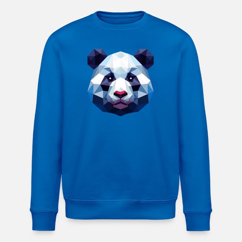 Panda Lowpoly - Stanley/Stella Unisex Bio-Sweatshirt ROLLER - Königsblau