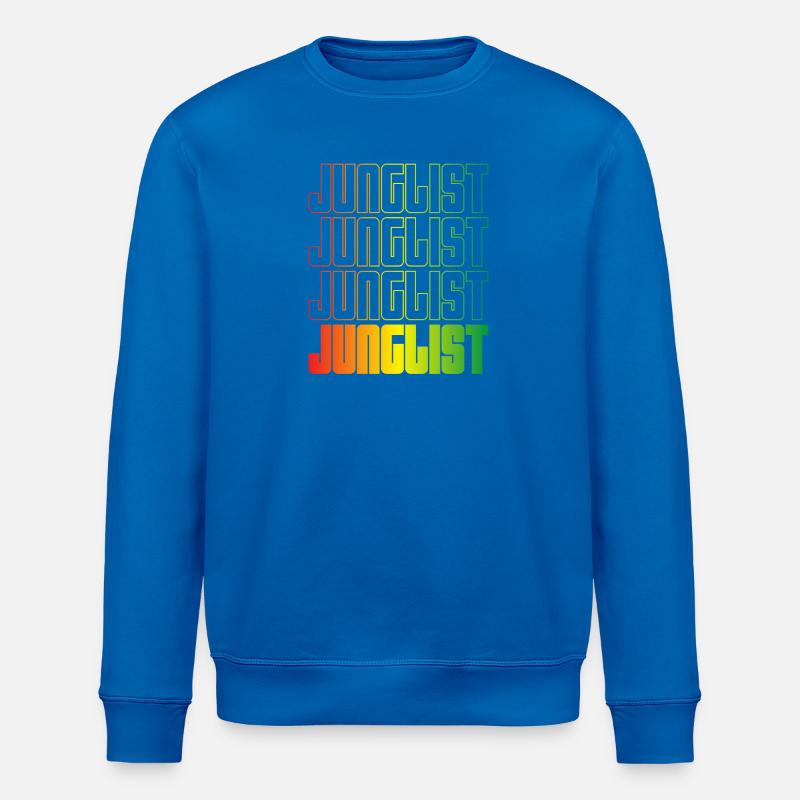 Junglist Gradient Text DNB - Stanley/Stella ROLLER Unisex Organic Sweatshirt - royal blue
