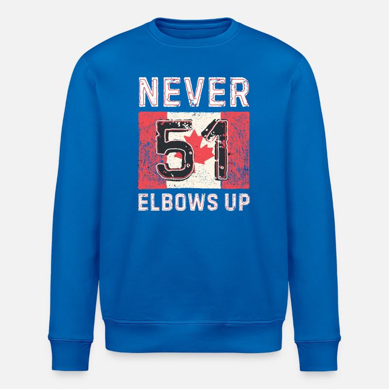 T-shirt de protestation Elbows Up Canada - Sweat bio ROLLER Stanley/Stella Unisexe - bleu roi