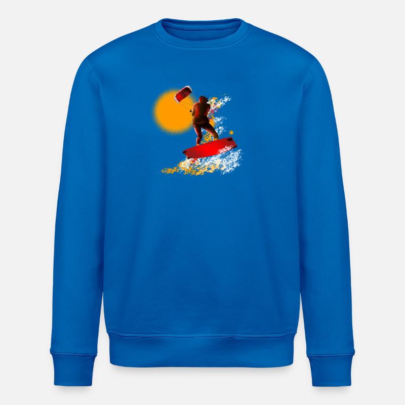 Kite Surfer Farbexplosion Print - Stanley/Stella Unisex Bio-Sweatshirt ROLLER - Königsblau