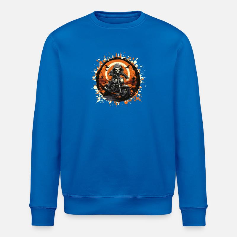Squelette motard dans l’anneau d’Halloween - Sweat bio ROLLER Stanley/Stella Unisexe - bleu roi