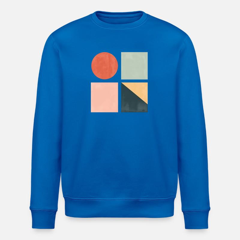 Minimal Geometric Shapes — Modern Abstract Art - Stanley/Stella ROLLER Unisex Organic Sweatshirt - royal blue