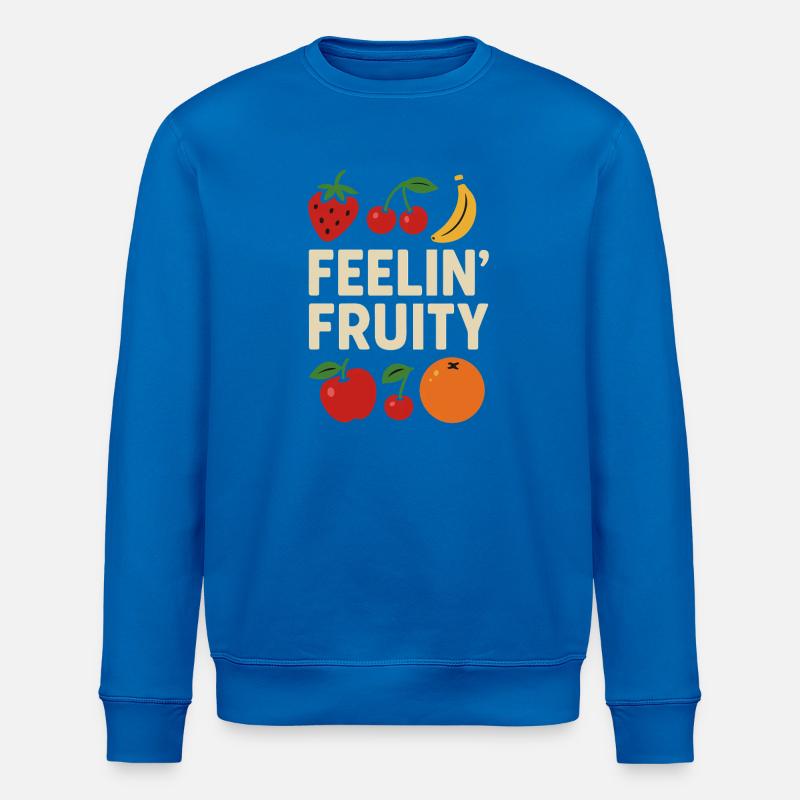 Feelin’ Fruity – Buntes Obst Design - Stanley/Stella Unisex Bio-Sweatshirt ROLLER - Königsblau