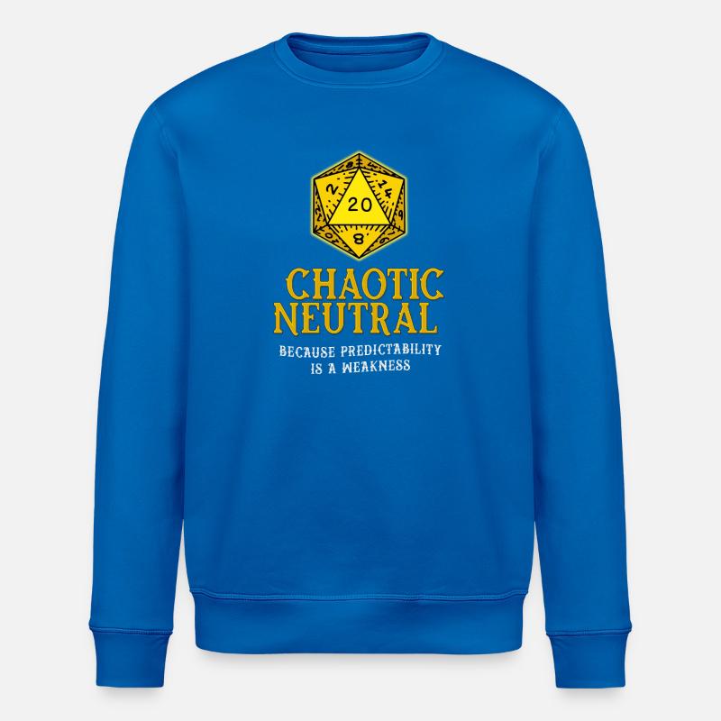 Chaotic Neutral Dice - Stanley/Stella ROLLER Unisex Organic Sweatshirt - royal blue