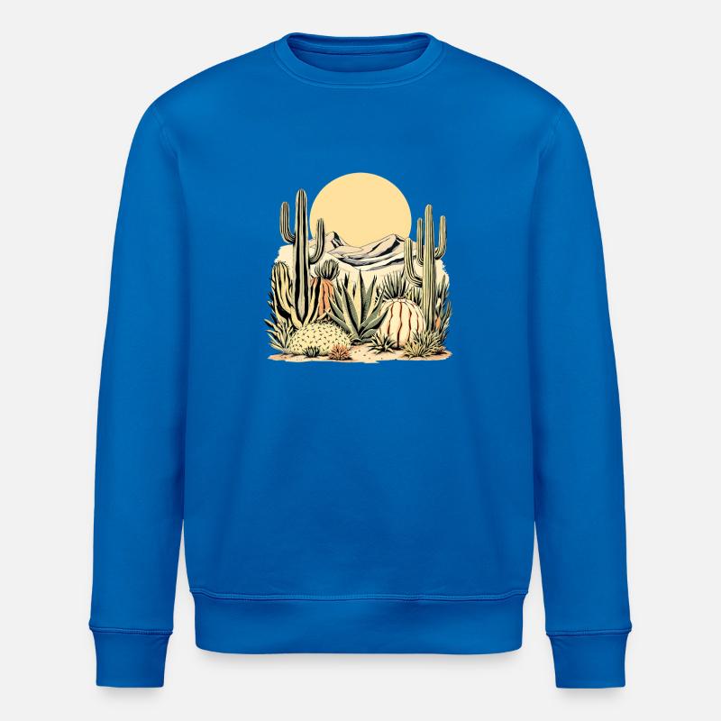 Cactus Boho Nature - Sweat bio ROLLER Stanley/Stella Unisexe - bleu roi